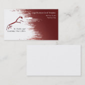 Grunge Paint Red Horse Logo Visitenkarte (Vorne/Hinten)