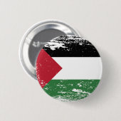 Grunge Palästina-Flagge Button (Vorne & Hinten)