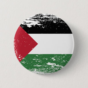 Grunge Palästina-Flagge Button
