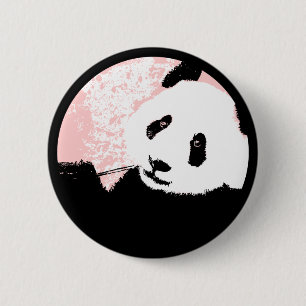 Grunge Panda. Button