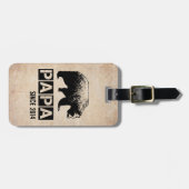 Grunge Papa Bären Vater Jahr der Vaterschaft Gepäckanhänger (Vorderseite horizontal)