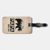 Grunge Papa Bären Vater Jahr der Vaterschaft Gepäckanhänger (Rückseite horizontal)