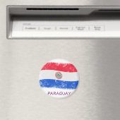 Grunge Paraguay Flag Magnet (In Situ (Geschirrspüler))