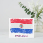 Grunge Paraguay Flag Postkarte (Stehend Vorderseite)