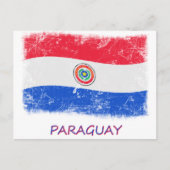 Grunge Paraguay Flag Postkarte (Vorderseite)