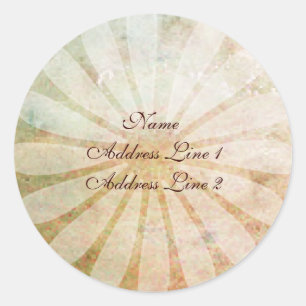 Grunge Parchment Address Labels Runder Aufkleber