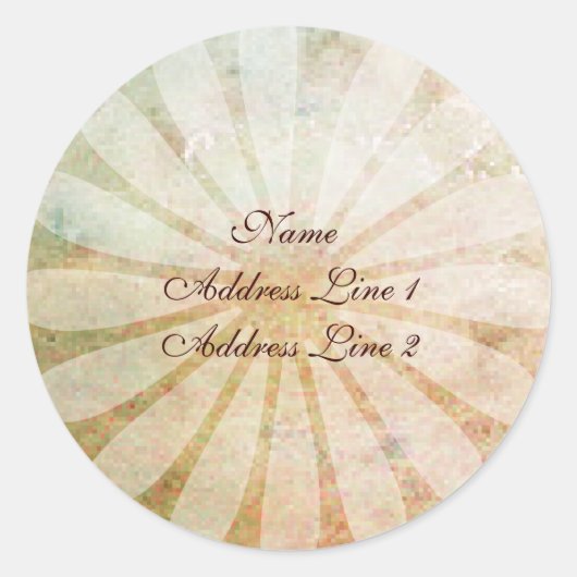 Grunge Parchment Address Labels Runder Aufkleber (Vorderseite)