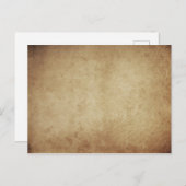 Grunge Parchment Rustic Postkarte (Vorne/Hinten)