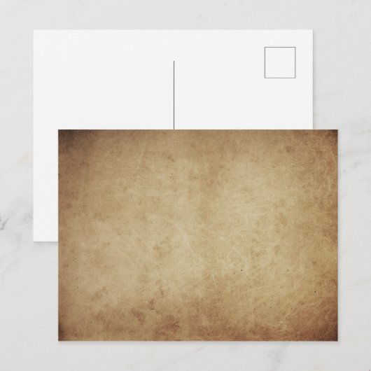 Grunge Parchment Rustic Postkarte (Vorne/Hinten)