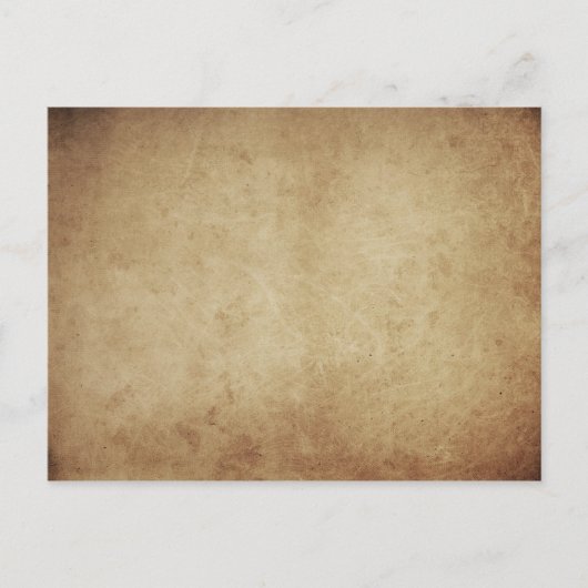 Grunge Parchment Rustic Postkarte (Vorderseite)