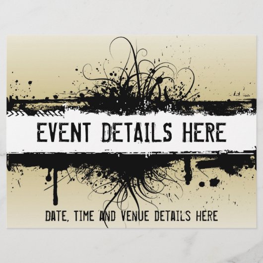 Grunge-Partyflyer Flyer (Vorne)