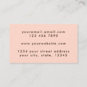 Grunge Pastel Orange Pink Visitenkarte (Rückseite)