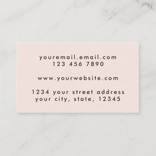 Grunge Pastel Tan Beige Herzlichen Dank Visitenkarte (Rückseite)