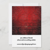 Grunge Patina roter Vintager Hintergrund Save the Date (Rückseite)