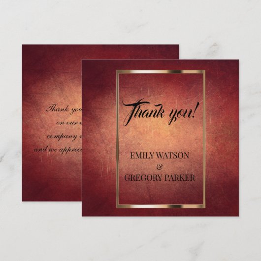 Grunge Patina Vintager Hintergrund Dankeskarte (Vorne/Hinten)