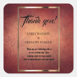 Grunge Patina Vintager Hintergrund Quadratischer Aufkleber