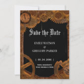 Grunge Patina Vintager Hintergrund Save the Date (Vorderseite)