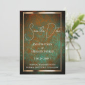 Grunge Patina Vintager Hintergrund Save the Date (Stehend Vorderseite)