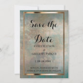 Grunge Patina Vintager Hintergrund Save the Date (Vorderseite)