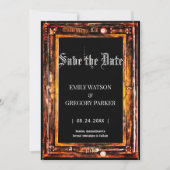 Grunge Patina Vintager Hintergrund Save the Date (Vorderseite)