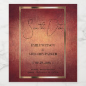 Grunge Patina Vintager Hintergrund Weinetikett (Einzelnes Label)