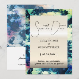Grunge Patina Vintager Rost Save the Date metallis
