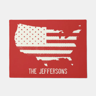 Grunge Patriotic American Flag Fußmatte