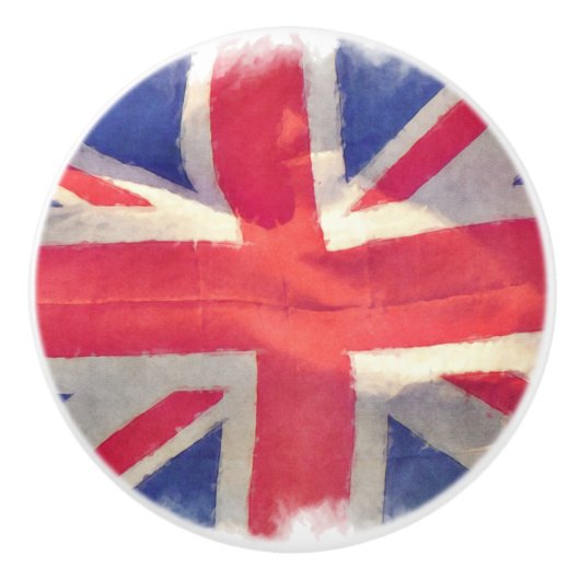 Grunge Patriotic Flag of the UK - British Pride Keramikknauf (Vorderseite)