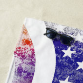 Grunge patriotische fließende amerikanische Flagge Strandtuch (Beispiel)