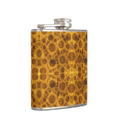 Grunge Pattern Steampunk Gold und Brown Flask Flachmann (Rechts)