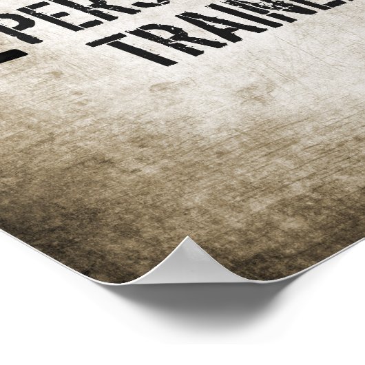 Grunge Personal Trainer Poster (Ecke)