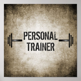 Grunge Personal Trainer Poster