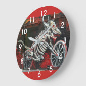 Grunge Phantom Motorcycle Rider Große Wanduhr (Winkel)