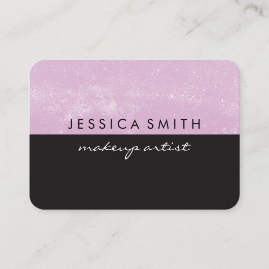 Grunge Pink Black Two Tone Visitenkarte (Vorderseite)
