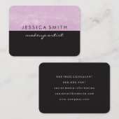Grunge Pink Black Two Tone Visitenkarte (Vorne/Hinten)