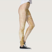 *~* Grunge Pink Gold Glitzer Bedrückt Golden Golde Leggings (Rechts)