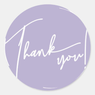 Grunge-Pinsel-Kreis-Kalligrafie Danke Runder Aufkleber