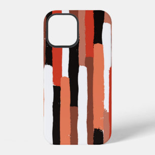 Grunge-Pinselstriche geometrisches nahtloses Muste iPhone 12 Hülle