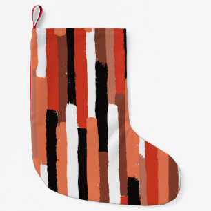 Grunge-Pinselstriche geometrisches nahtloses Muste Kleiner Weihnachtsstrumpf
