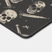 Grunge Pirate Skulls Pattern Schreibtischunterlage (Ecke)