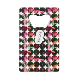 Grunge polka dots Black Red White Abstract. Geldbeutel Flaschenöffner