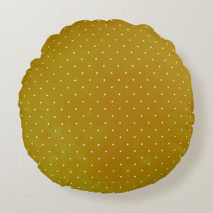 Grunge-Polka-Dots: Wasserfarbhintergrund Rundes Kissen