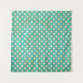 Grunge Polka Punkte nahtloses Muster Wandteppich (Vorderseite (Horizontal))