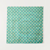 Grunge Polka Punkte nahtloses Muster Wandteppich (Vorderseite)