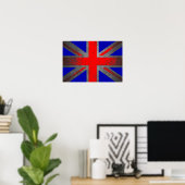 Grunge Pop Art United Kingdom Flaggenplakat Poster (Heimbüro)
