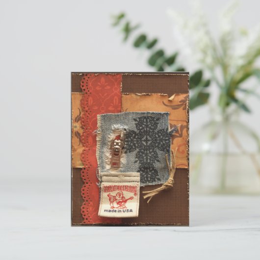 Grunge Postkarte (Stehend Vorderseite)