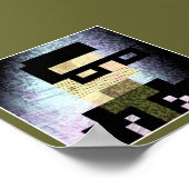 Grunge Print 8 Bit Poster (Ecke)