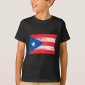 Grunge Puerto Rican flag T-Shirt (Vorderseite)