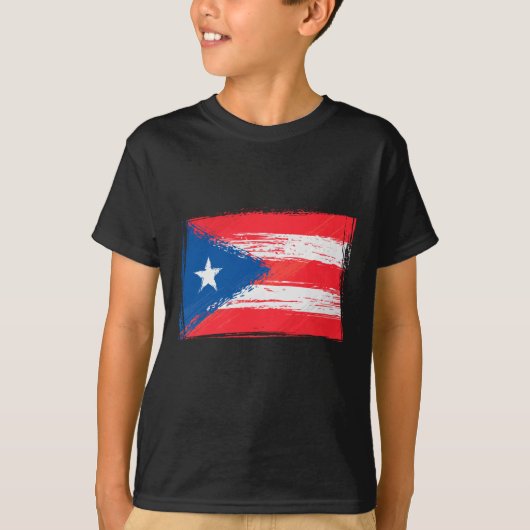 Grunge Puerto Rican flag T-Shirt (Vorderseite)