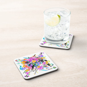 GRUNGE PUNK SPLATTER ART UNTERSETZER